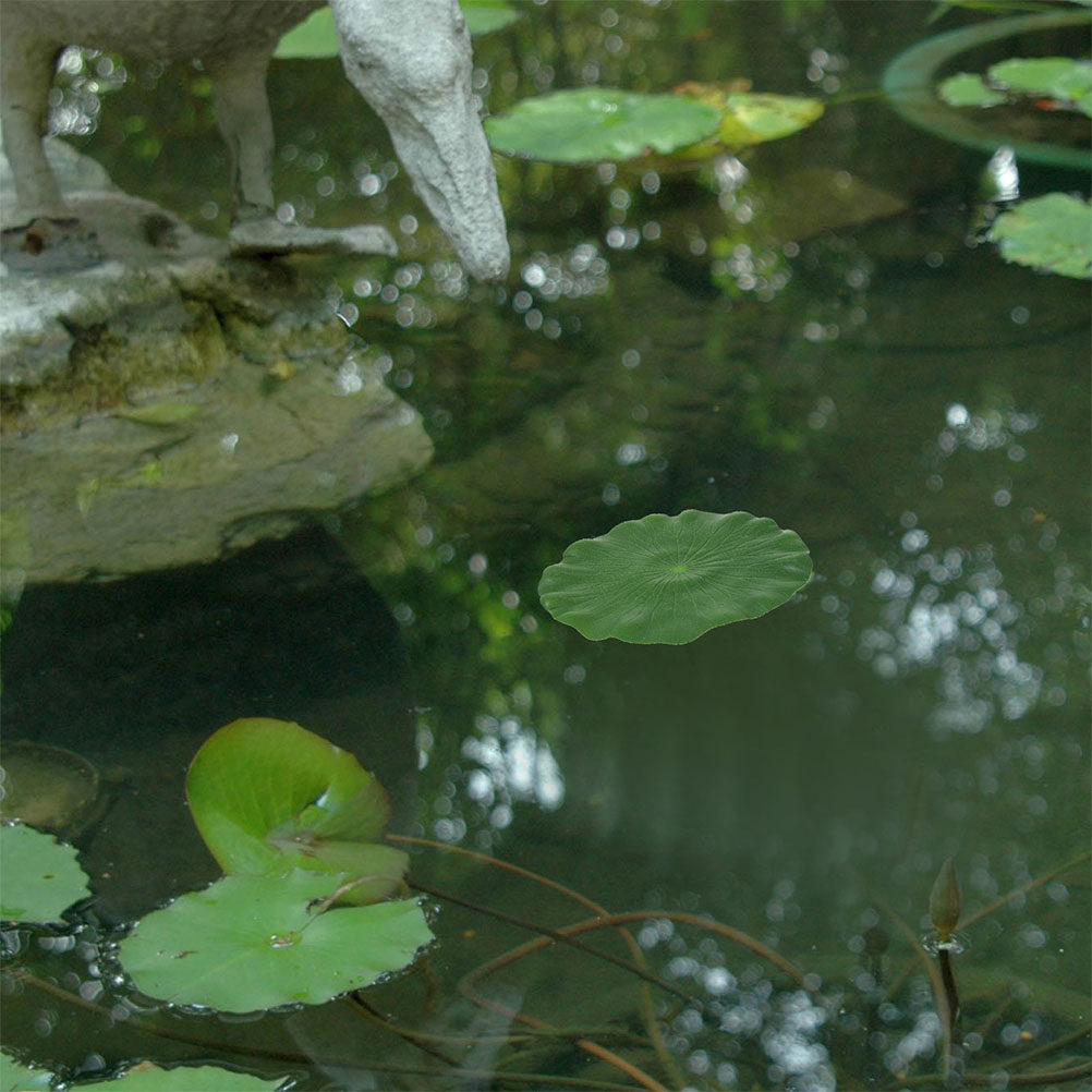 Planted Aquarium With Fish - 15 sztuk sztucznych liści lilii, realistyczne